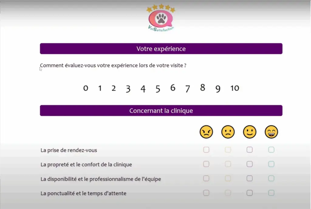 Epivet - logiciel vétérinaire - VetSatisfaction Enquete